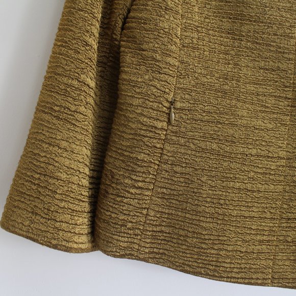 Akris punto blazer jacket‎ gold textured Sz 6 - Picture 7 of 11
